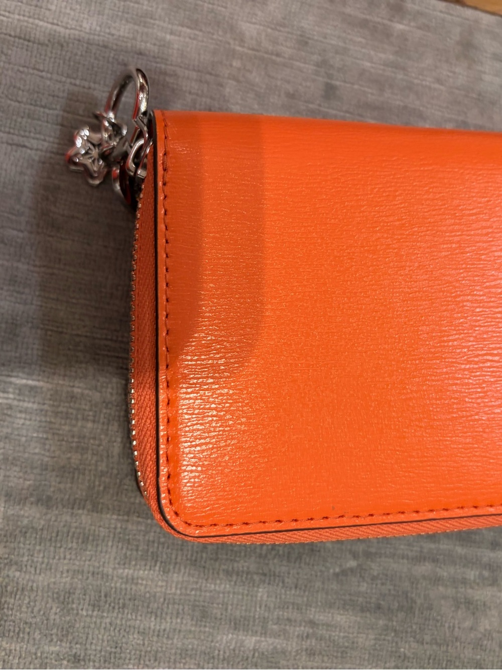 Tory Burch Small Leather Zip Card jHolder in , Orange & Lime new - Picture 7 of 16